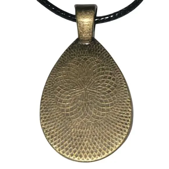 Handmade Acrylic Skin Pendant Necklace Teardrop Pink Green White Silver Black - Picture 4 of 4